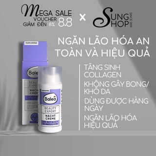 Kem dưỡng retinol Balea Beauty Expert Bakuchiol ban đêm mờ nếp nhăn ngăn lão hóa 30ml