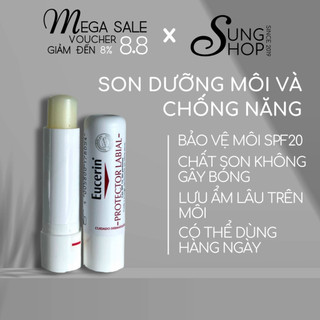 Son dưỡng môi Eucerin SPF20 làm mềm môi giảm khô nứt hiệu quả