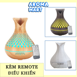 Máy khuếch tán tinh dầu hoa Tulip dung tích lớn 550ml kèm remote điều khiển AROMA Mart