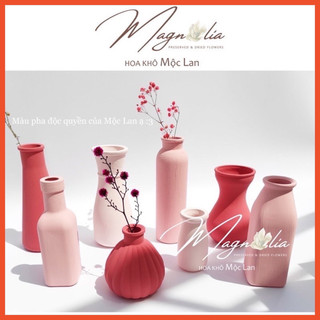 Lọ thuỷ tinh trang trí giả sứ gam màu pastel ❤️FREESHIP❤️ Dụng cụ cắm hoa decor phong cách vintage