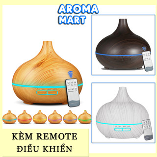 Máy Xông Tinh Dầu Phòng Ngủ Bí Ngô Cổ Cao 550ml kèm Remote điều khiển, Phun Sương Tạo Ẩm, Khuếch Tán Tinh Dầu AROMA Mart