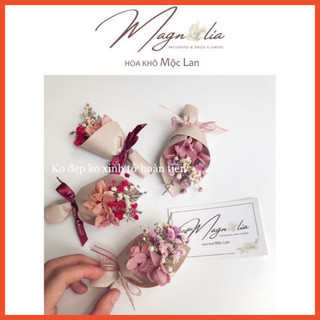 Bó hoa khô mini handmade cao cấp ❤️FREESHIP❤️ đính thiệp giáng sinh, bỏ hộp quà, đồ treo cây thông