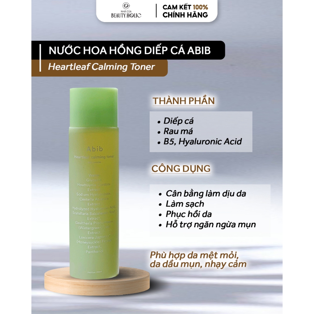 Toner diếp cá ABIB HEARTLEAF CALMING TONER