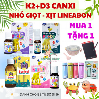 Vitamin D3K2 Lineabon - Canxi Bestical Tinh Khiết cho Bé