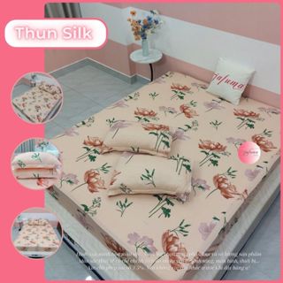 Bộ ga giường 3 món thun lạnh Silk Jafuma 1m 1m6 1m8 | Nệm từ 3cm đến 30cm | Drap nệm cao cấp