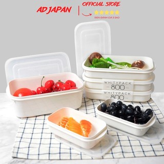 Hộp đựng thực phẩm tủ lạnh bằng nhựa nắp dẻo 350ml, 700ml, 1600ml Whity Pack hàng nội địa nhật Bản AD21