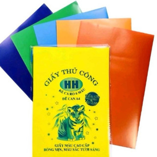 Giấy Thủ Công Decal A4 (1 Túi /6 màu, có sẵn keo dính)