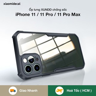 Ốp lưng XUNDD iPhone 11 / 11 Pro / 11 Pro Max mặt lưng trong, viền TPU, chống sốc