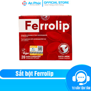 Sắt Bột Tan Ngay Trong Miệng Ferrolip Hộp 20 gói