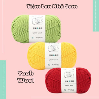 Len Yaoh Wool 100g, Len cuộn sợi 3mm dùng để đan móc áo, mũ, khăn | Tiệm Len Nhà Sam -  Sam Crochet