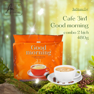 Cà phê sữa hoà tan 3in1 Good morning Trần Quang 480g, combo 2 bịch, combo 5 bịch