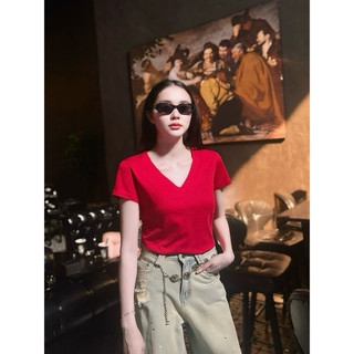 ÁO THUN CỔ TIM TRƠN