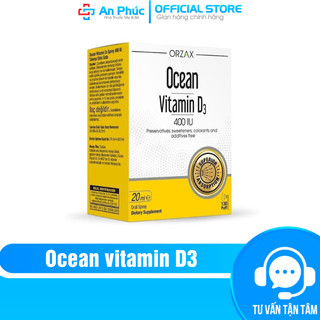 Vitamin D3 Ocean - D3 thuần cho bé, dạng xịt/nhỏ giọt dễ sử dụng, bé ngủ ngon, cao lớn (Lọ 20ml)