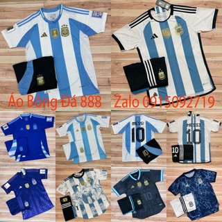 Áo Bóng Đá Đội Tuyển Argentina 2024 - Chuẩn Mẫu Thi Đấu - Vải Polyester Thái Gai Lưới