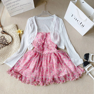 Set Đầm Hoa Dây Kèm Khoác
