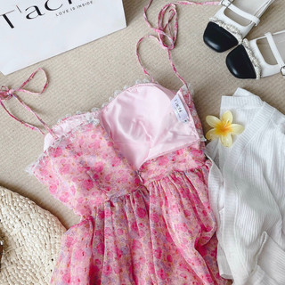 Set Đầm Hoa Dây Kèm Khoác