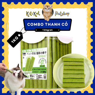   COMBO 1KG  Thanh cỏ mèo mix thịt gà GZM giúp tiêu búi lông Snack cỏ mèo GZM sạch răng thơm miệng 