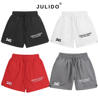 Quần short gió 2 lớp JULIDO, quần short gió nam , logo thêu 247 dày dặn