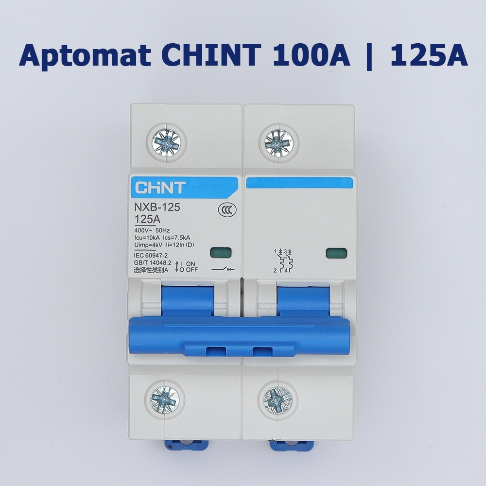 Aptomat CHINT NXB-125 100A 125A bộ ngắt mạch CB tép MCB 2P