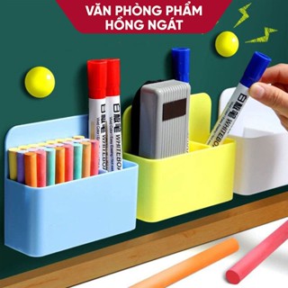 Ống đựng bút có nam châm dính bảng từ size vừa, hộp đựng bút văn phòng đa năng cute dễ thương bằng nhựa giá rẻ OB04