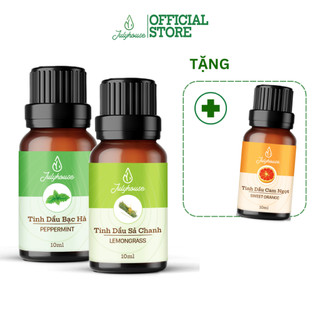 Bộ 2 tinh dầu sả chanh và bạc hà JULYHOUSE 10ml/chai (tặng kèm tinh dầu cam ngọt)