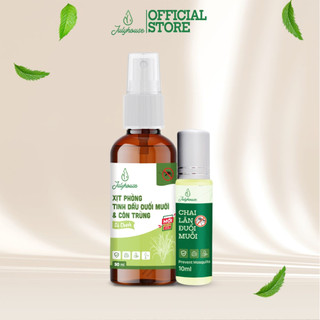 Bộ bình xịt đuổi muỗi sả chanh 50ml và chai lăn ngăn muỗi 10ml JULYHOUSE