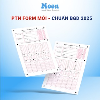 Phiếu trắc nghiệm MoonBook chuẩn cấu trúc thi THPT quốc gia