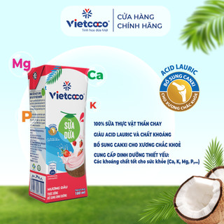 Sữa dừa UHT Vietcoco 180ml Hương Dâu
