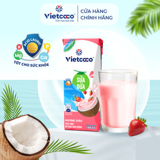 Sữa dừa uht vietcoco 180ml hương dâu