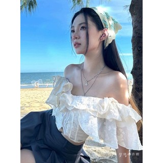 S649 set 2 món bigsize áo bẹt vai ren + chân váy jean 🍎🍎🍎