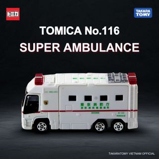 Xe mô hình cấp cứu Tomica No.116 Super Ambulance 785439 Fullbox Chính Hãng Takara Tomy - Victoys