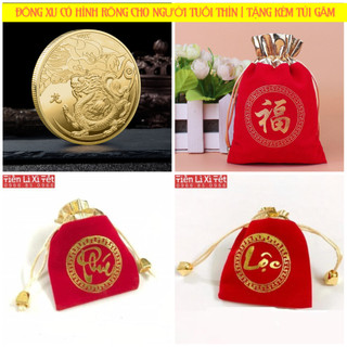 [TRỢ GIÁ] Xu Hình Con Rồng Hong Kong May Mắn Thu Hút Tài Lộc Vận May