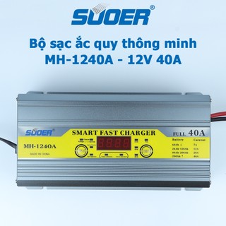 [Có VAT] Bộ sạc ắc quy 12V 40A SUOER MH-1240A cho bình ắc quy axit chì dung lượng lớn