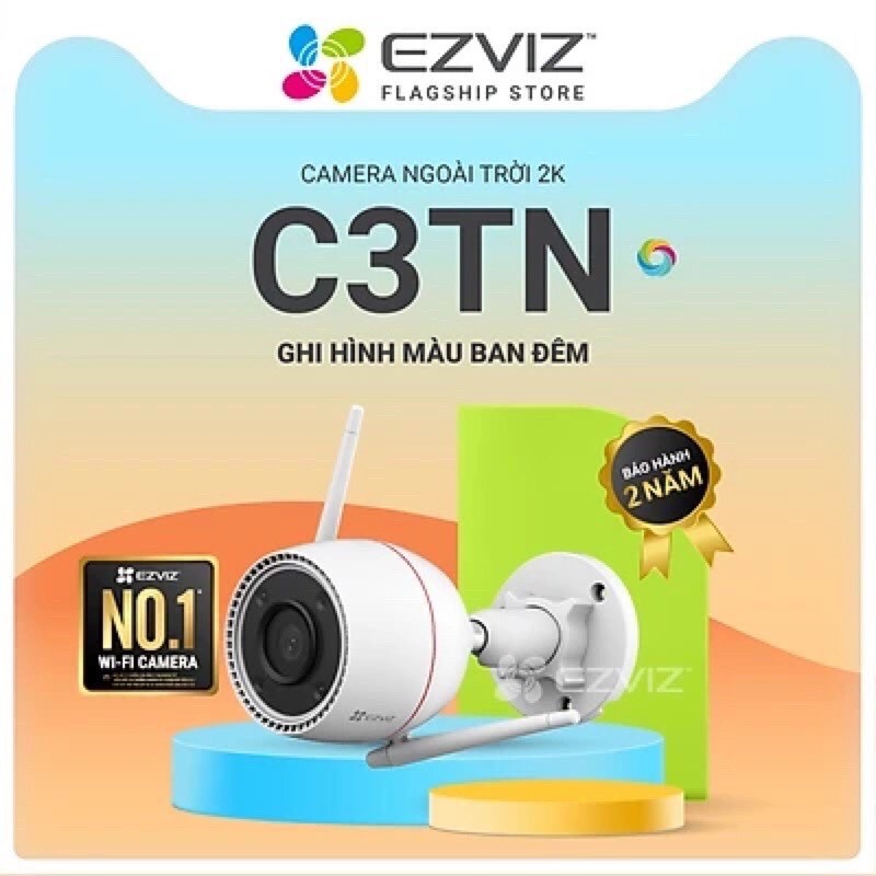 (CHÍNH HÃNG) Camera Ezviz C3TN 3MP có màu ban đêm đàm thoại 2 chiều