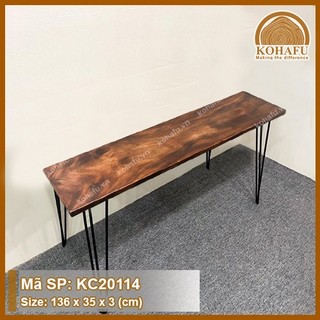 [Mẫu có sẵn] Mặt gỗ me tây nguyên tấm phù hợp làm quầy bar, băng ghế KC20114
