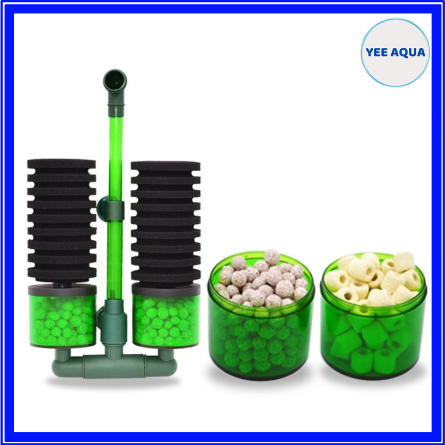 Lọc sủi vi sinh Bio đôi Qanvee QS-100A/QS-200A - Có khoang chứa thêm vật liệu lọc