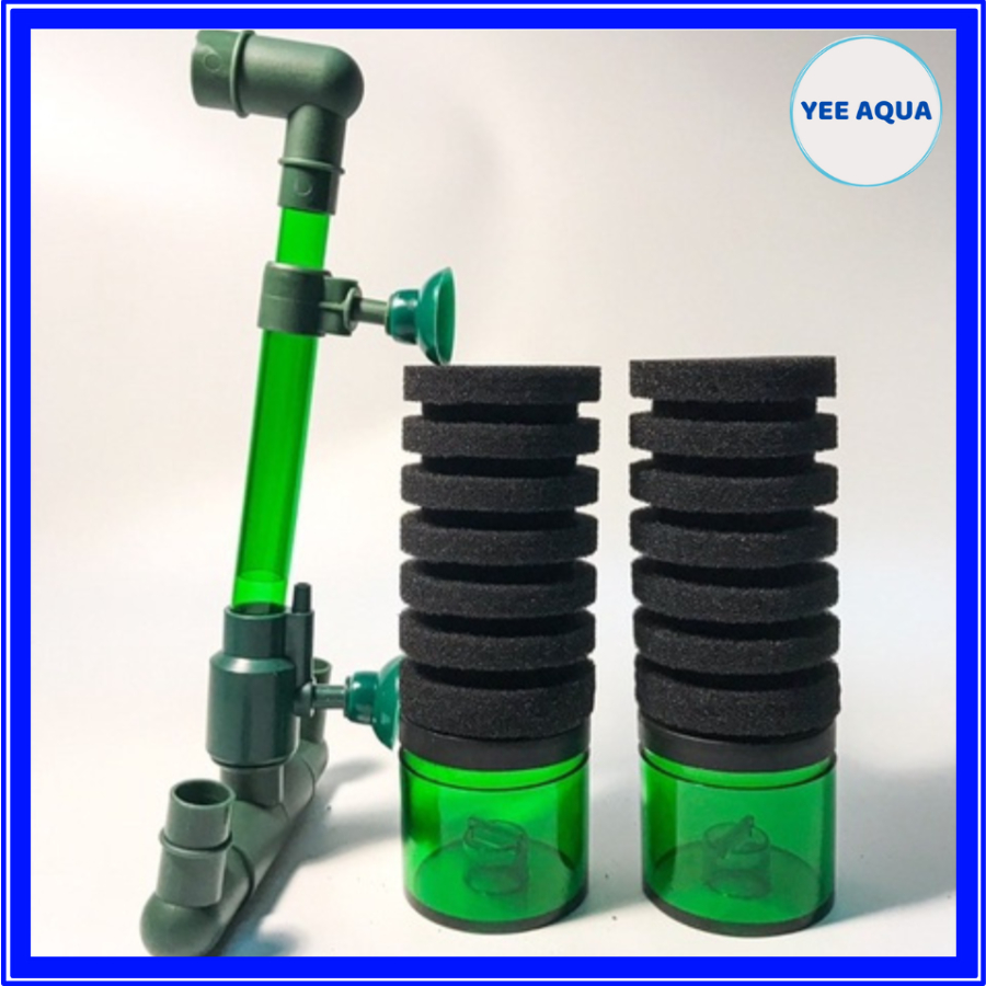 Lọc sủi vi sinh Bio QS-100A | QS-200A YU 228A | 229A ( BÔNG LỌC ĐÔI ), Có Khoang Chứa Vật Liệu Lọc