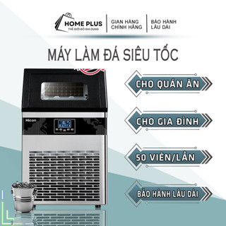Máy làm đá viên siêu tốc cho gia đình HICON HZB-80F siêu nhanh một lần 50 viên - Máy làm đá mini