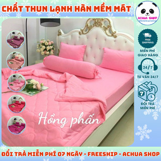 [HỎA TỐC 🎁 mua 1 tặng 1🎁] FREESHIP - GA LẺ THUN HÀN  MÀU TRƠN MÁT LẠNH MỀM MƯỚT - 1M TÔNG TÍM HỒNG - ACHUASHOP