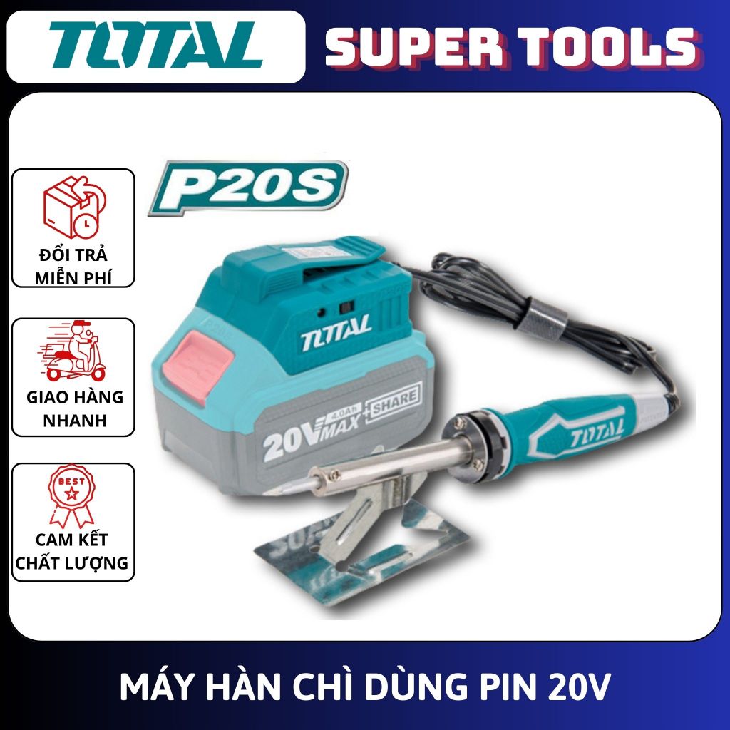 TOTAL Máy Hàn chì dùng pin 20V TSILI2001<HÀNG CHÍNH HÃNG>