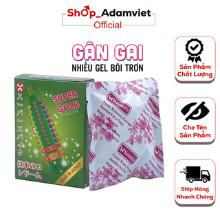 Bao Cao Su Gân Gai SuperGold (Hộp 2Cái) Bcs Gai Gân Kéo Dài Thời Gian Quan Hệ, Đem Cực Khoái Cho Cả 2.