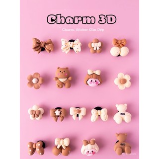 Phụ Kiện Jibbitz Gắn Dép Cross, Sticker 3D, Hình Charm Hoạt Hình Xinh Xắn