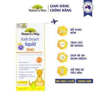Siro Uống Nature's Way Kids Smart Liquid Zinc Bổ Sung Kẽm, Tăng Sức Đề Kháng Cho Bé 100ml