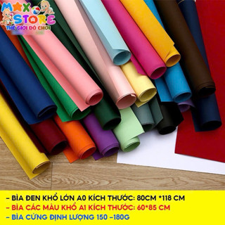 Bìa Cứng Màu Khổ A1, Giấy Mỹ Thuật Gấp Quạt Làm Đồ Handmade Trang Trí Nhà Cửa Lễ Tết, Sinh Nhật...