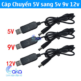 Dây cáp USB cấp nguồn cho wifi 5V lên 9V 12V tăng áp cấp nguồn cho máy hút bụi mini máy hút sữa