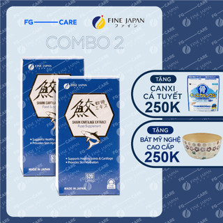 Combo 2 hộp viên uống sụn cá mập bổ xương nhật bản - fine japan shark cartilage extract 2 hộp x 520 viên