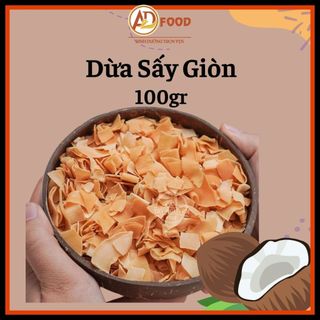 100gr Dừa khô sấy giòn - topping chè, đồ uống