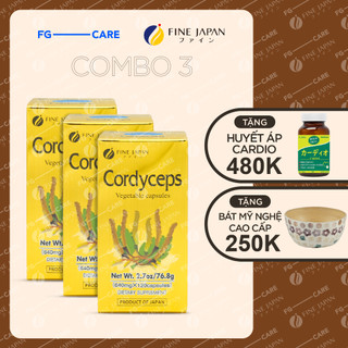 Combo 3 viên đông trùng hạ thảo nhật bản, giúp bổ phổi, tăng sức đề kháng - cordyceps fine japan
