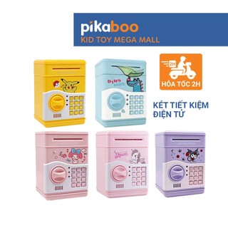 Két sắt điện tử mini thông minh cho bé Pikaboo có nhạc và đèn đựng tiền tiết kiệm tự động