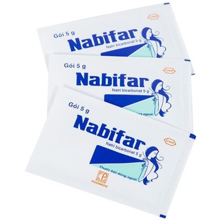 Muối Nabifar - Muối Rửa Vệ Sinh Phụ Nữ - Tạo Môi Trường Kiềm (Hộp 10 Gói)